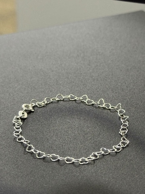 Pulseira de Prata 925 Mini Corações