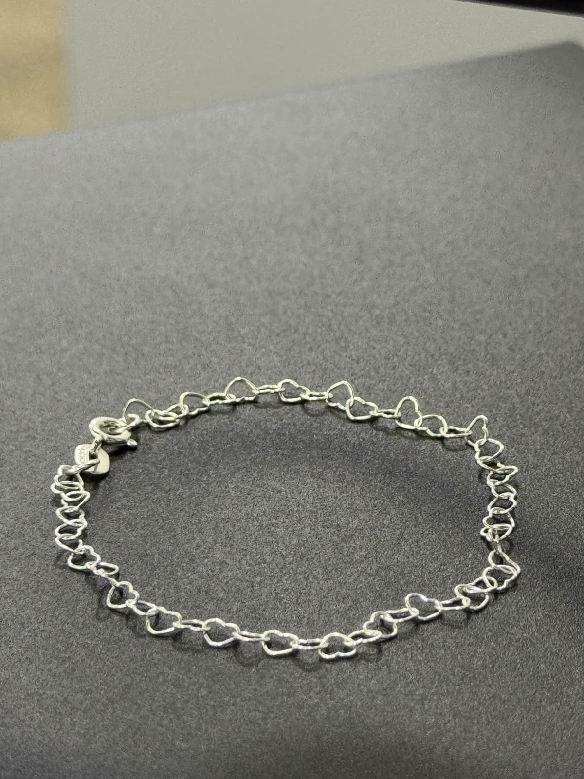 Pulseira de Prata 925 Mini Corações