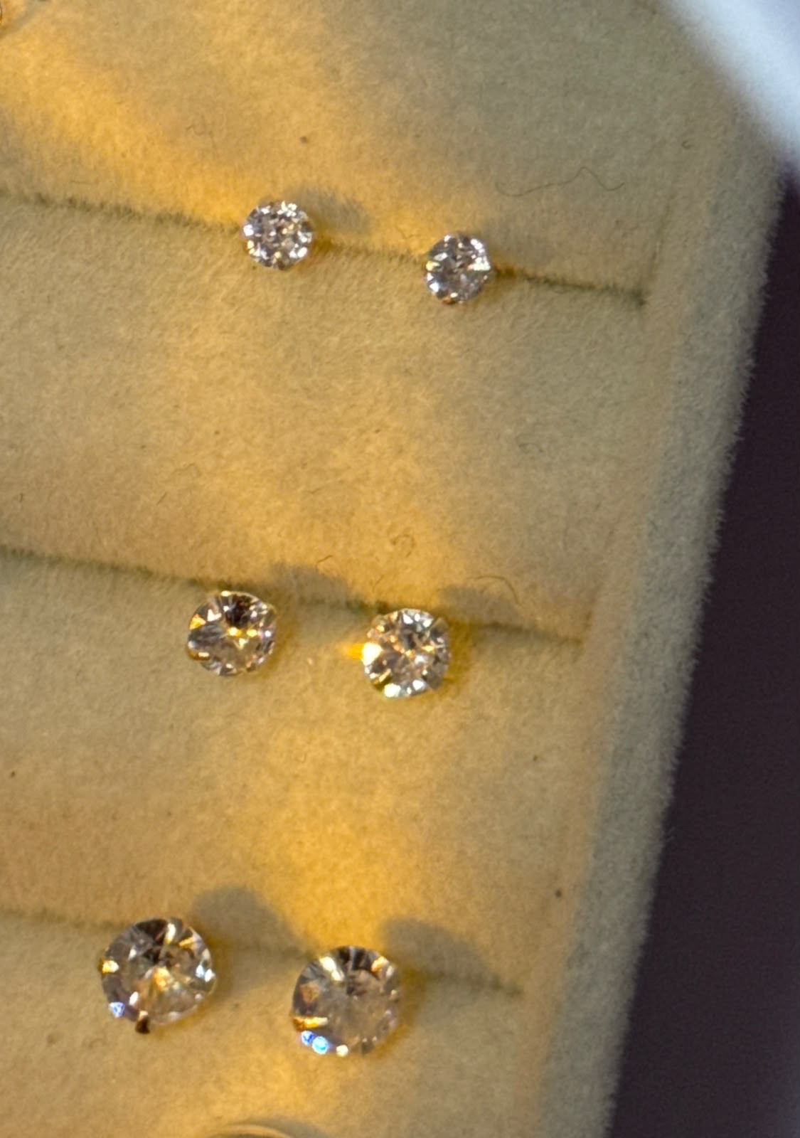 Trio Brincos de Pratas 925 Ponto de Luz